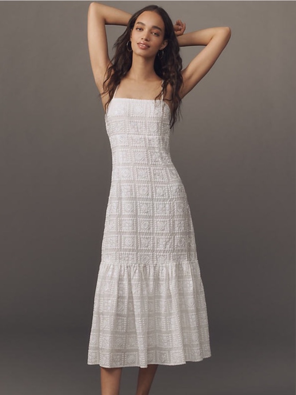 Endless Rose Embroidered Patchwork Midi Dress. New!